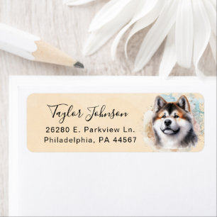Akita Dog Return Address Label