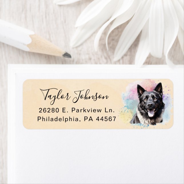 Akita Dog Return Address Label (Insitu)