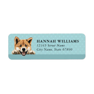 Akita Dog Return Address Labels