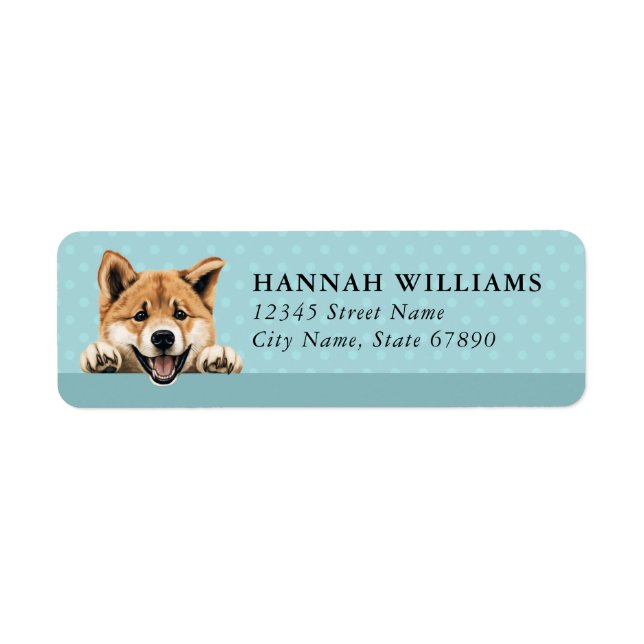 Akita Dog Return Address Labels (Front)