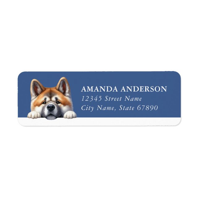 Akita Dog Return Address Labels (Front)