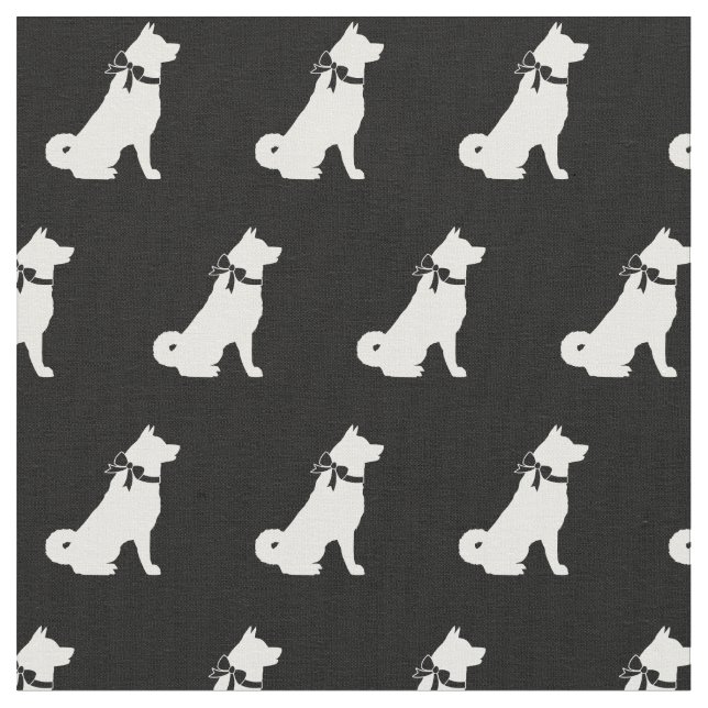 Akita Dog Silhouette Pet Fabric (Close Up)