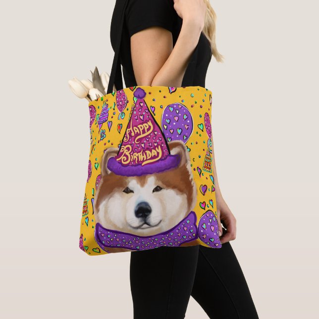 AKITA DOG  TOTE BAG (Close Up)