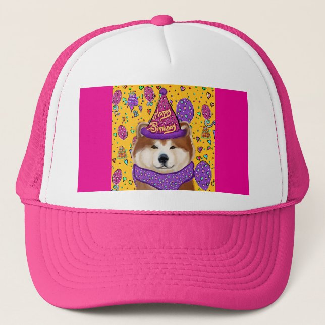 AKITA DOG  TRUCKER HAT (Front)