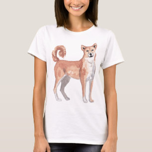 Akita Dog Watercolor Art Painting T-Shirt