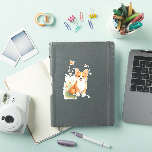 Akita Dog with Flower and Butterfly T Shirt