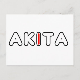 akita flag in name postcard