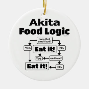 Akita Food Logic Ceramic Ornament