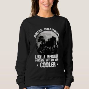 Akita Grandpa Moon Vintage Akita Dog Father's Day Sweatshirt