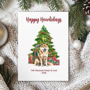 Akita Happy Howlidays Card