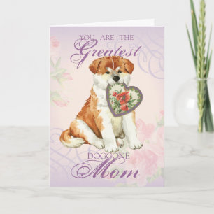 Akita Heart Mum Card