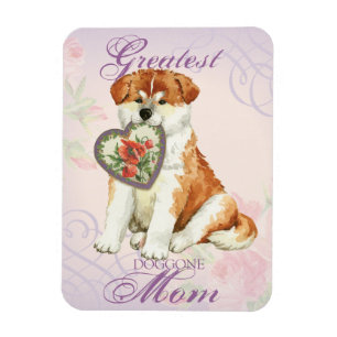 Akita Heart Mum Magnet