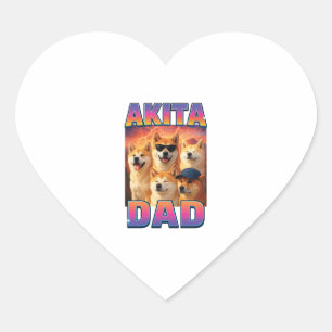 Akita Heart Sticker
