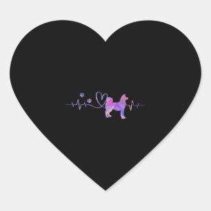 Akita Heartbeat  Heart Sticker