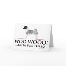 Akita Hello Greeting Card