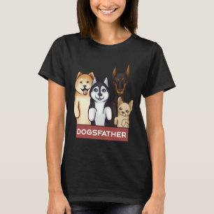 Akita  Husky  Doberman And Chihuahua Stand On Thei T-Shirt