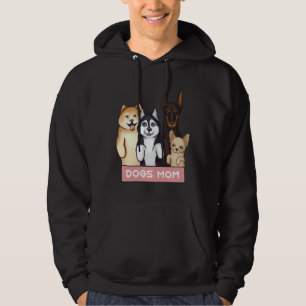 Akita Husky Doberman And Chihuahua Stand On Their Hoodie