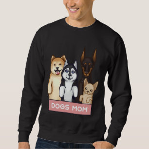 Akita Husky Doberman And Chihuahua Stand On Their Sweatshirt