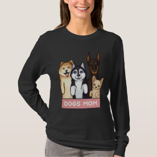 Akita Husky Doberman And Chihuahua Stand On Their T-Shirt