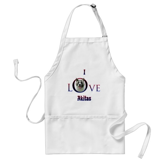 Akita I Love Standard Apron (Front)