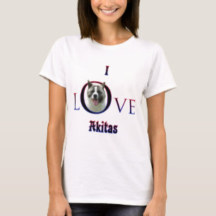 Akita I Love T-Shirt