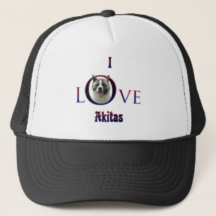 Akita I Love Trucker Hat