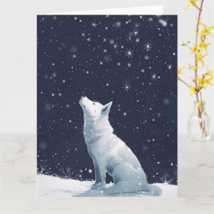 Akita in Snow Minimalist Christmas Card
