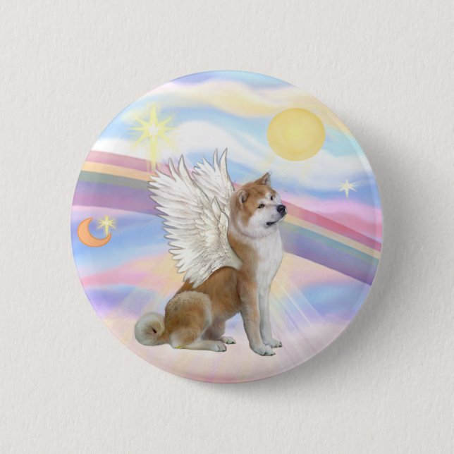 Akita Inu 6 Cm Round Badge (Front)