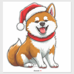 🎁Akita Inu Christmas Dog Sticker Gift Fun ✨