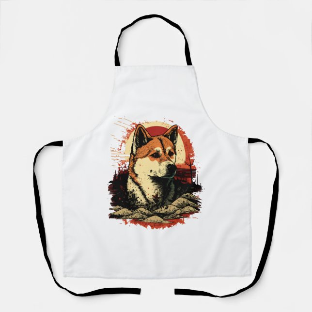 Akita Inu Dog Apron (Front)