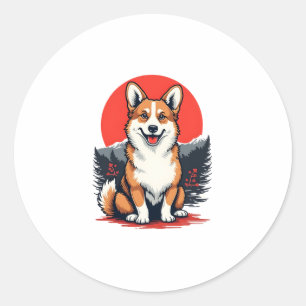 Akita Inu Dog Classic Round Sticker