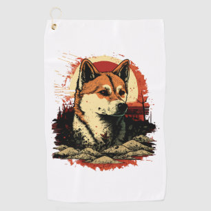 Akita Inu Dog Golf Towel