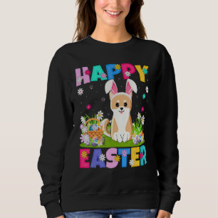 Akita Inu Dog Happy Easter Bunny Akita Inu Easter  Sweatshirt