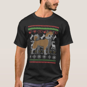 Akita Inu Dog Santa Claus Ugly Christmas Pattern T-Shirt