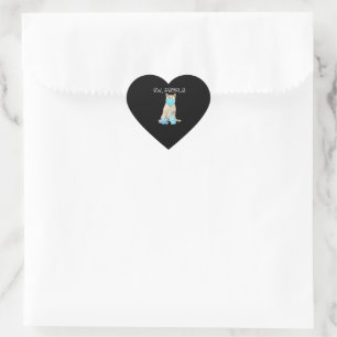 Akita inu ew people dog wearing a face mask gift heart sticker