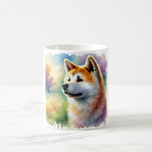 Akita Inu in Serenity 071124AREF139 - Watercolor Coffee Mug