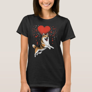 Akita Inu Love Heart for Valentines Day on Akita I T-Shirt