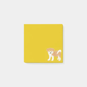 Akita inu post-it notes