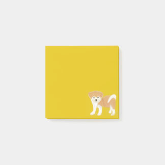 Akita inu post-it notes