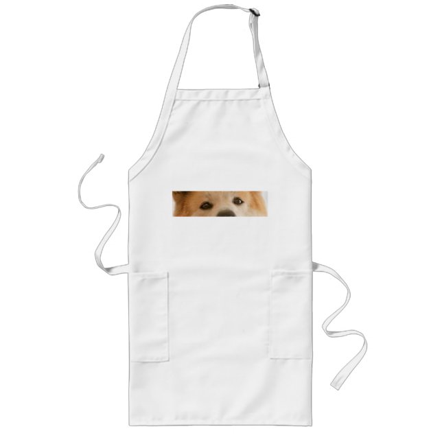 Akita_Inu  red eyes Long Apron (Front)