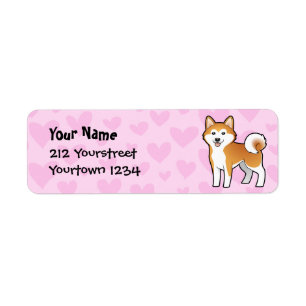 Akita Inu / Shiba Inu Love Return Address Label