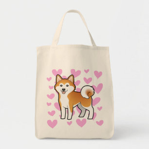 Akita Inu / Shiba Inu Love Tote Bag