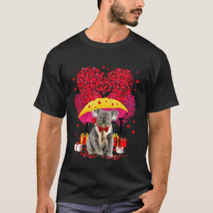 Akita Inu Valentines Day Three Tree And Raining He T-Shirt