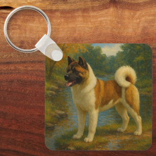 Akita Key Ring