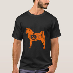 Akita Lazy Halloween Costume Cute Dog Pumpkin T Sh T-Shirt