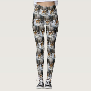 Akita Let It Snow Christmas  Leggings