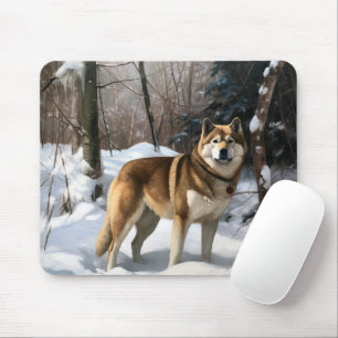 Akita Let It Snow Christmas  Mouse Pad