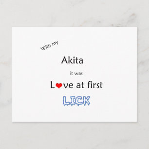 Akita Lick Design Postcard