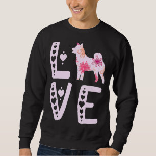 Akita Love Heart Shiba Inu Akita Dog Akita Inu Pu Sweatshirt