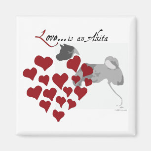 Akita Love Refrigerator Magnet
